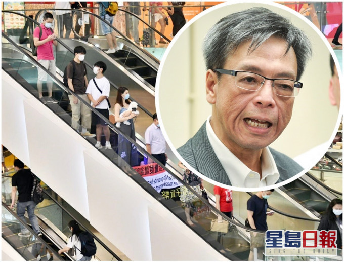 梁子超(小圖)指過去兩日假期,本港商場及郊區人頭湧湧,情況「恐怖」。資料圖片