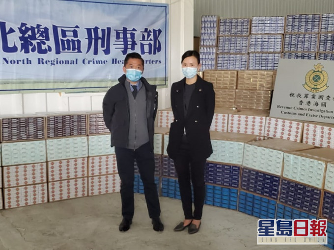 警方联同海关讲述破案经过。林思明摄