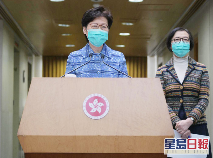 林鄭月娥指,教署會有一條生產線生產小童口罩。