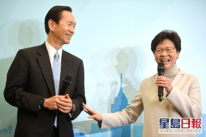 陳智思指(左),林鄭月娥(右)沒有時間、空間考慮參選特首。 資料圖片