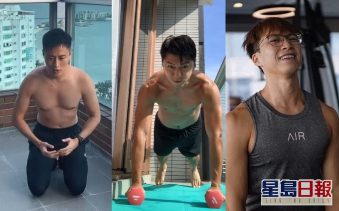 謝東閔與袁偉豪均有挑戰掌上壓,坤哥卻覺得25個太小兒科。