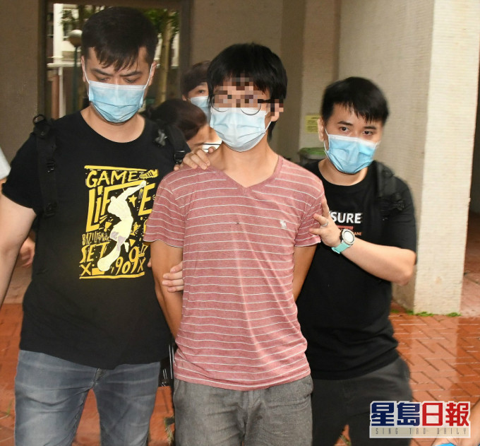 被捕男子帶署調查。資料圖片