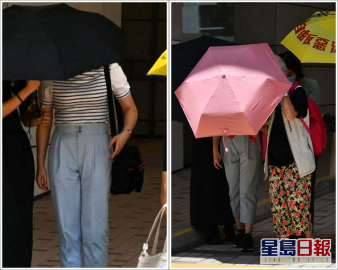 女被告李霜兒。(淺藍色褲)