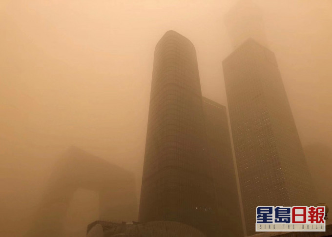 北京預料迎來沙塵暴天氣侵襲。網上圖片