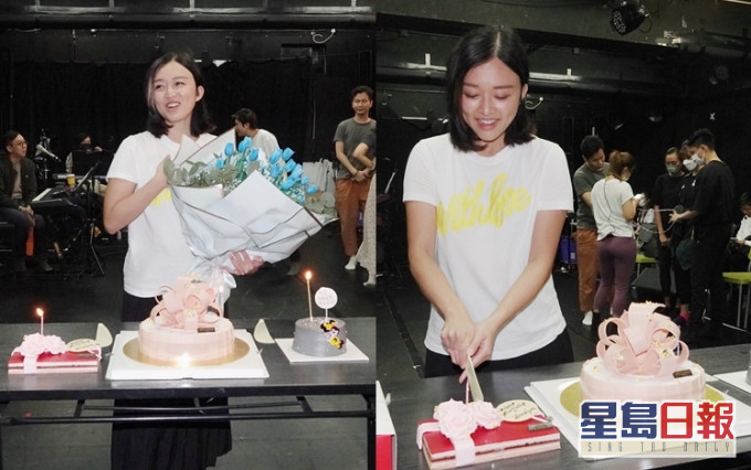 收到生日驚喜,陳明憙好開心。