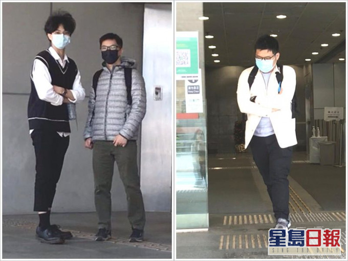 左圖周家驊(左穿毛衣背心)及許嘉鍵,右圖為黃家豪。劉曉曦攝