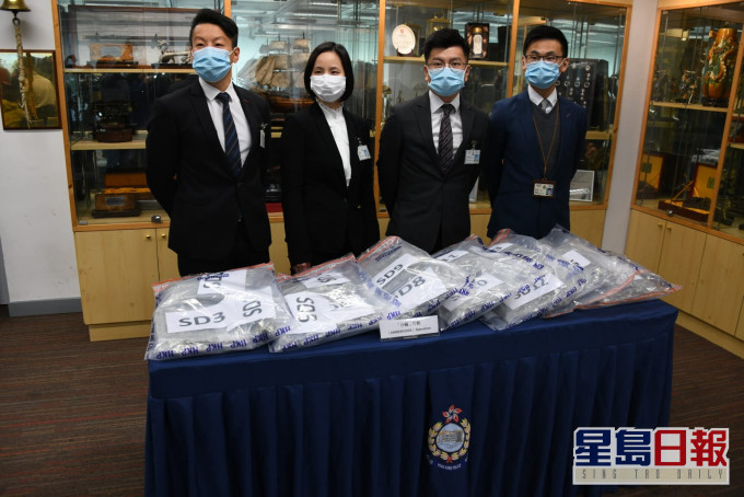 行動中警方共檢獲23.3公斤的毒品,估計市值約1250萬元。