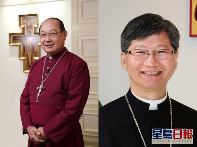鄺保羅(左)將退休,由陳謳明(右)接任聖公會大主教。香港聖公會圖片
