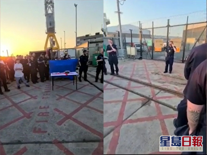 「锋利号」舰长容许下属举行烧烤派对。 网图
