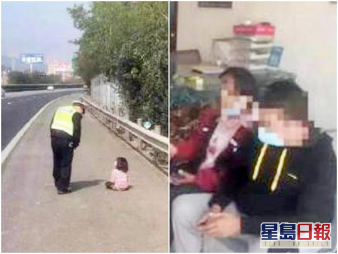 福建泉州一名女童,近日被發現遭丟棄在高速公路上。網圖