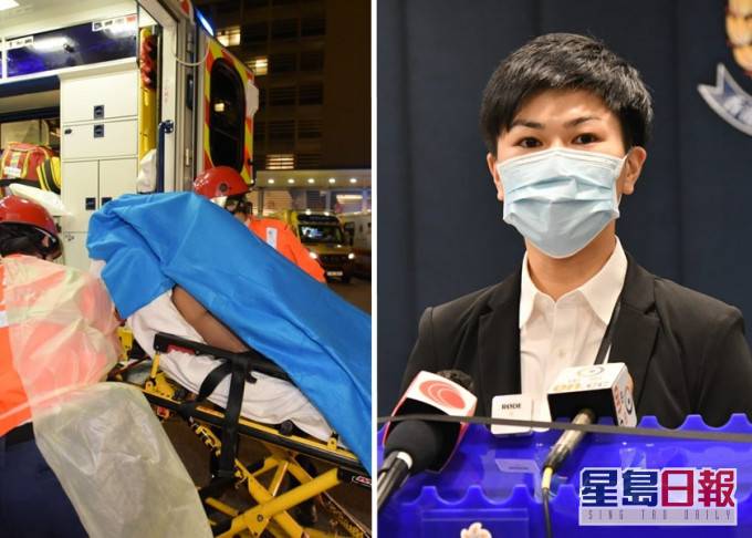 九龙城小食店店主日前被淋腐液受伤(图左),警方公布拘捕一名涉案16岁男子。