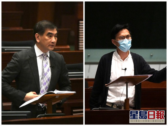 鍾國斌(左)及朱凱廸(右)。資料圖片
