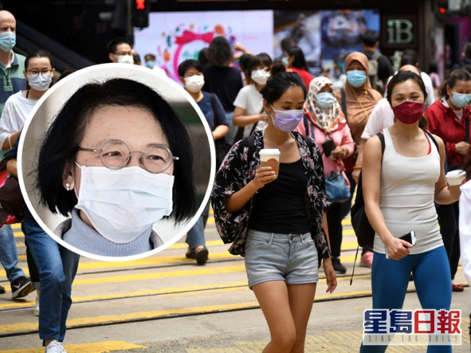 陳肇始(小圖)重申,現時未有條件大規模放寬社交距離措施。資料圖片