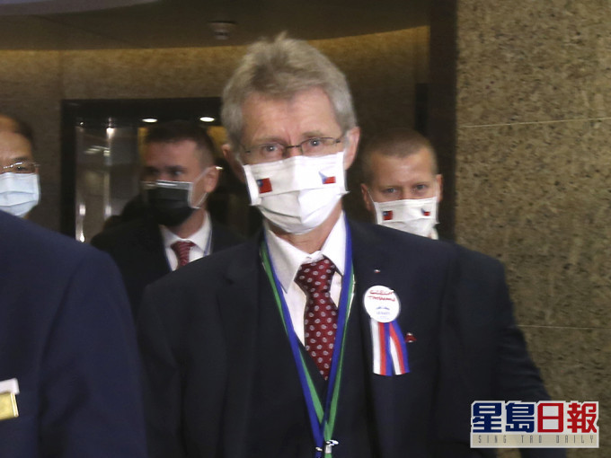 率團訪問台灣的捷克參議院議長韋德齊。AP圖片