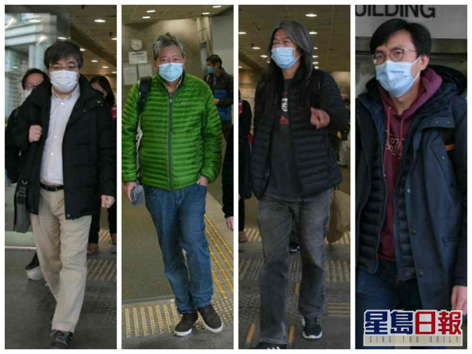 左起麥德正、李卓人、梁國雄及吳文遠