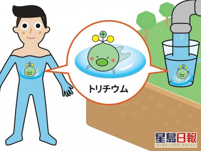 日本復興廳負責人表示,推出氚的吉祥物有平易近人的意義。(網圖)
