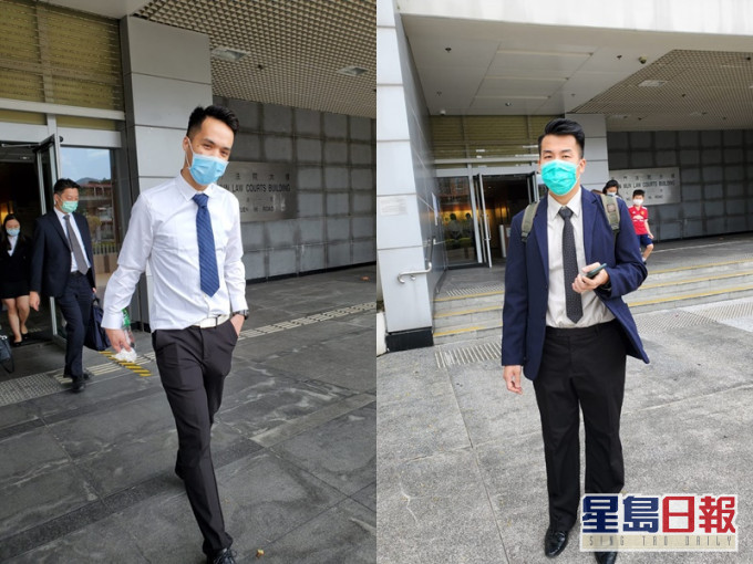 王英傑(左)及證人文漢源(右)。葉君怡攝