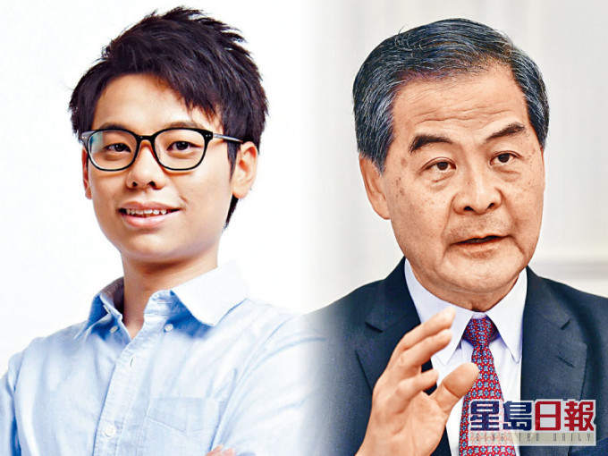 李文浩(左)、梁振英(右)。資料圖片