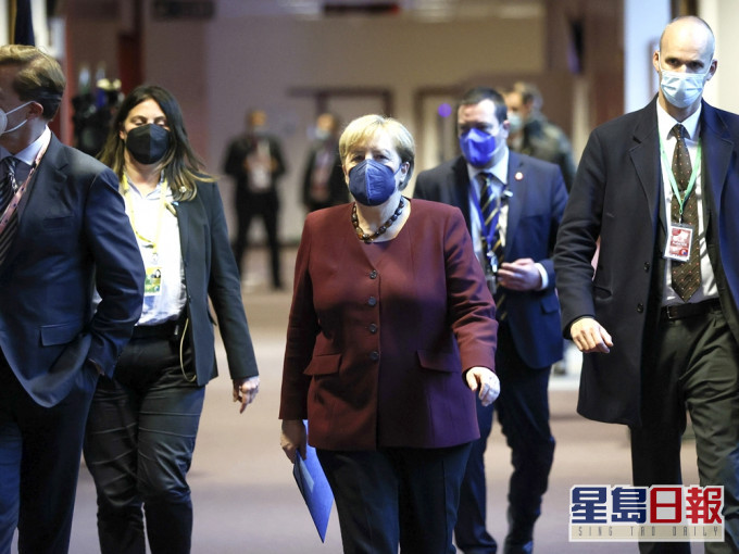 默克爾出席歐盟峰會。AP圖片