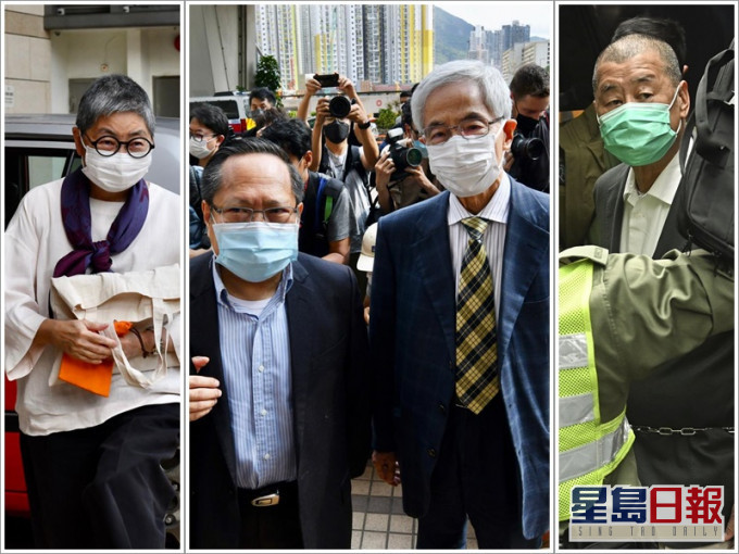 左起:吳靄儀、何俊仁、李柱銘及黎智英