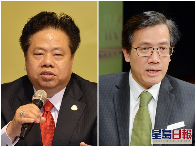 房地产代理业联会荣誉主席郭德亮(左)及执业律师林志釉(右)。资料图片