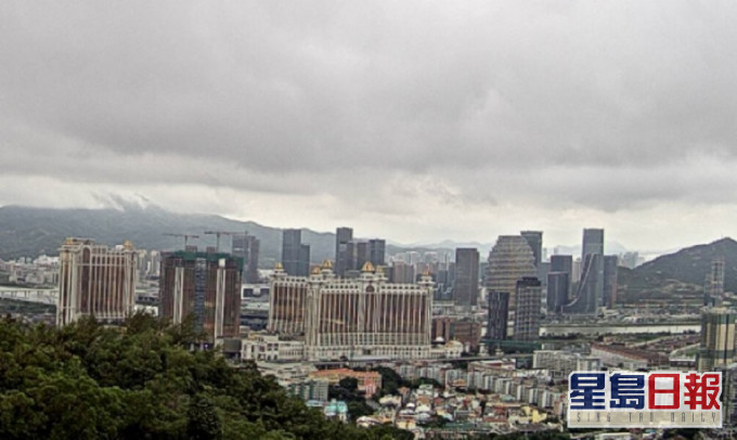 澳門一度發出紅色暴雨警告。氣象局圖片