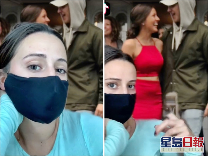 女網民上載影片指,懷疑自己男友與妹妹有染,其背景為妹妹與男友親密的圖片。網圖