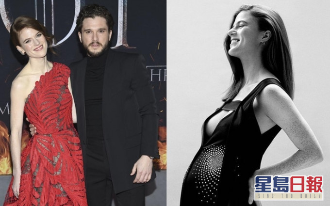 Kit Harington與Rose於18年6月結婚,而Rose去年拍大肚照宣佈有咗。