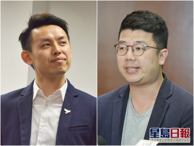 民主黨主席兼南區區議會主席羅健熙(左)及立法會區議會(一)代表、民建聯議員劉國勳(右)。資料圖片