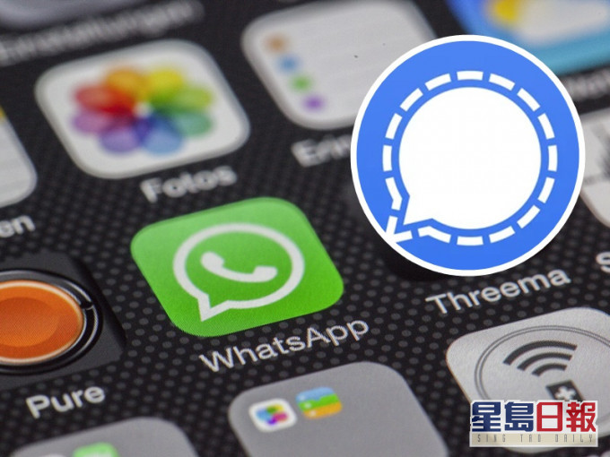 Whatsapp和Facebook共享数据后,令Signal成为热门选择。网图