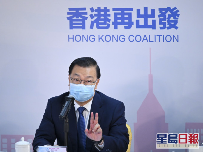 被問大聯盟會否推動23條立法,譚耀宗稱未商具體政治工作。 資料圖片