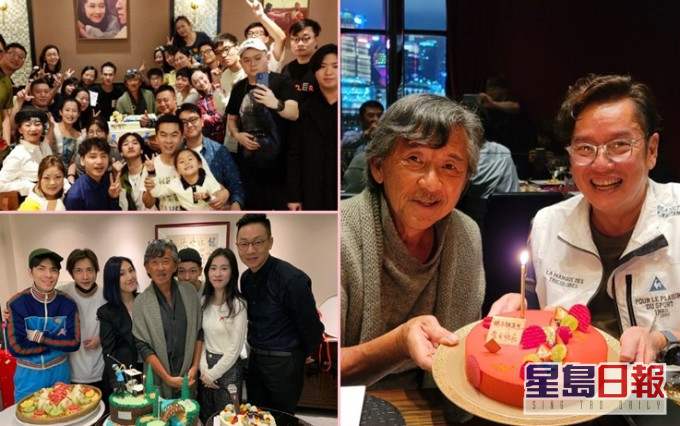 林子祥雖然身在上海,但今個生日過得很熱鬧。