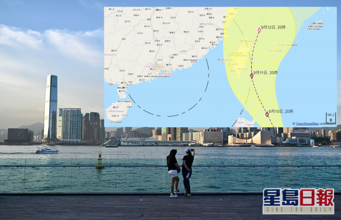 天文台預料燦都會在香港東面約800公里掠過,並在台灣以東海域北上。