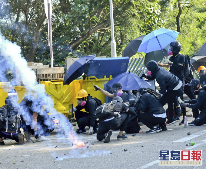 中大去年爆發激烈衝突。資料圖片