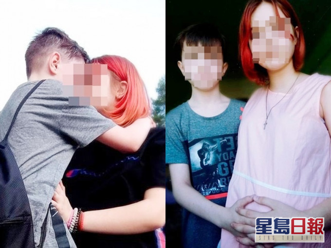 14岁戴利亚与10岁男童奇科夫热恋。网上图片