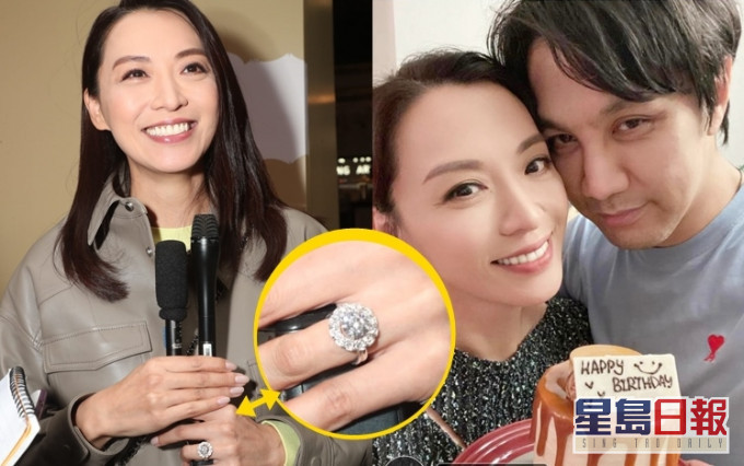 陳煒今日現身活動,風騷晒鑽石求婚戒指。