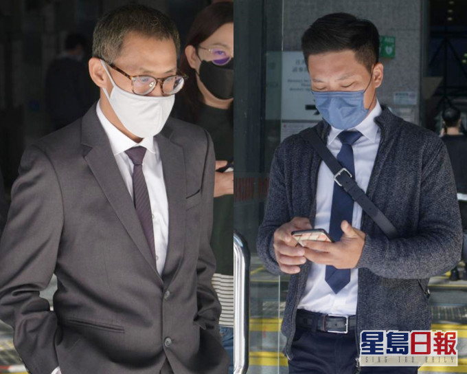 證人黃少康(左);被告賴俊樂(右)。