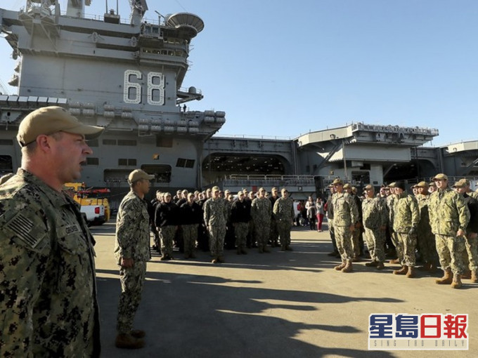 警告波斯湾船只勿驶近美舰100米范围,美海军或采合法自卫措施。AP资料图片