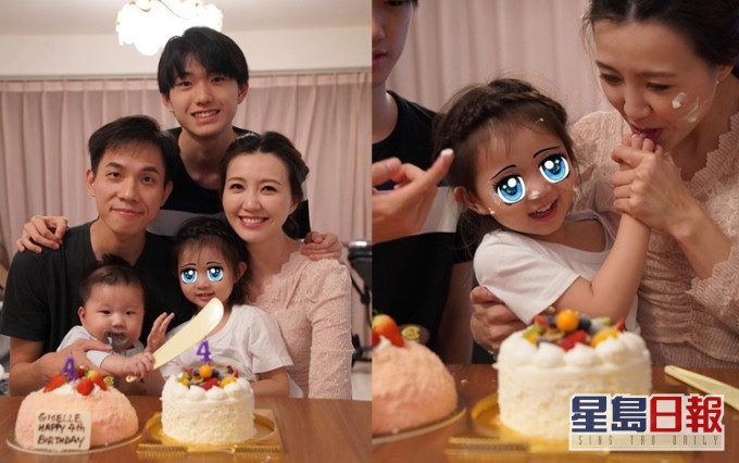 寶貝女4歲生日,吳若希集最愛的家人一起慶祝。