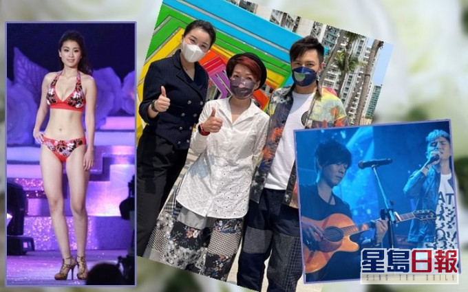 刘威煌与前华姐张慧雯昨日到新城电台接受《朱多嘢讲》主持人程凯欣访问。