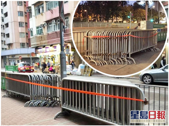 區內突然出現的鐵馬陣。任國棟fb圖片