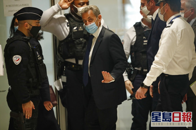 法国前总统萨尔科齐贪污罪成。AP资料图片