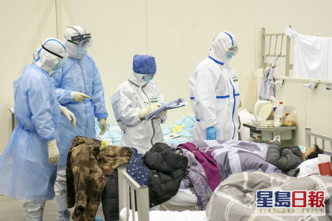 位於武漢體育中心臨時搭建的方艙醫院。新華社圖片