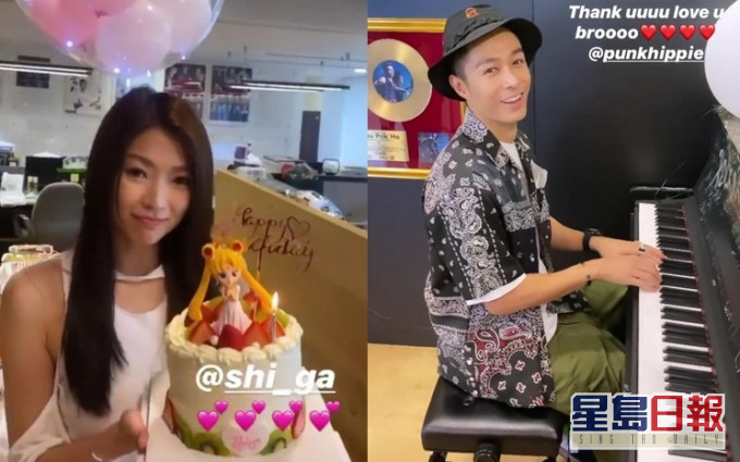 連詩雅收到美少女戰士蛋糕,又有柏豪彈琴助興,今年生日夠驚喜。
