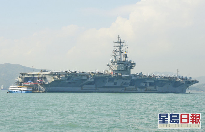 美國航母列根號再有士兵確診新冠肺炎。 資料圖片