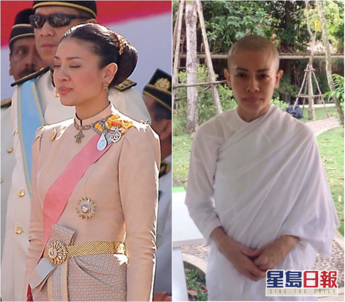 泰国废妃西拉米削发为尼在寺院念经种菜。网上图片