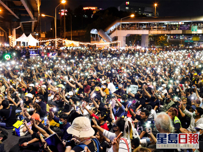 泰國反政府示威者曼谷集會。AP圖