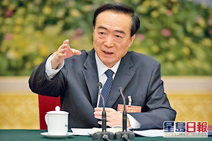 陳全國指美國的制裁「蠻橫無理」。