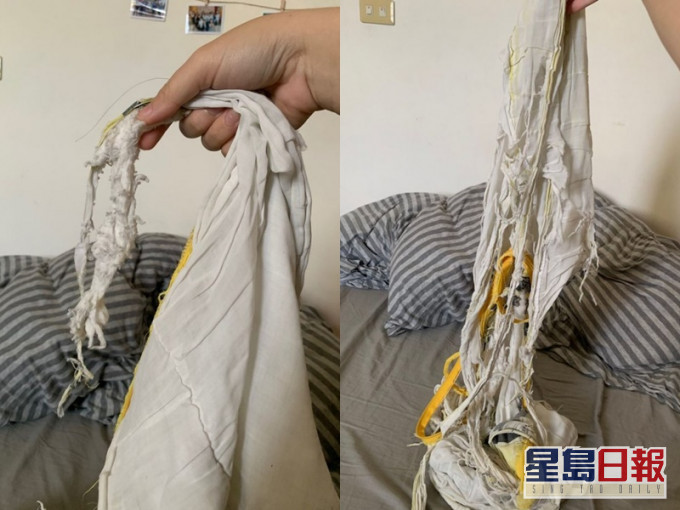 22年的「小被被」现已变成一堆烂布。网图