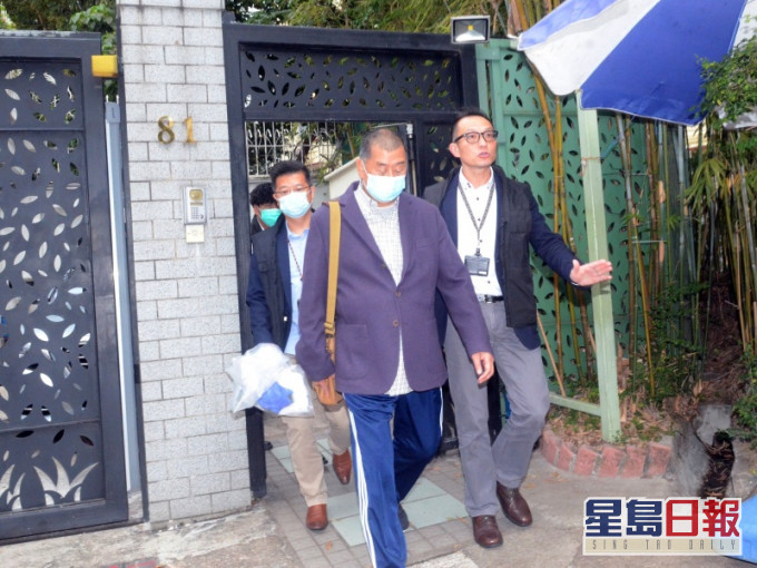 黎智英日前在寓所被捕。資料圖片